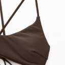 SUUKSESS Women High Waisted Thong Bikini Set Reversible String 2 Piece Swimsuit (Medium)