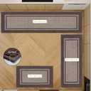 Kitchen Rugs 24" x 70", Non-Slip Machine Washable Kitchen Runner Rugs Floor Mats, Absorbent Comfort Standing Mats for Kitchen, Sink, Laundry and Hallway, Rolled Packaging, Beige & Grayish Brown