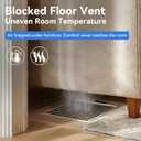 Sideways Magnetic Vent Extender for Under Furniture, Floor Resiter Vent Deflector Fits Vents 3" - 6" Wide (1PCS)