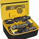 Bag Compatible with DEWALT 20V MAX Cut Off Tool 3 in 1 Brushless (DCS438B), Storage Case Carrying Holder Organizer for Charger, Batteries, Cutting Wheel and Other Accessories (Box Only)-Inner Yellow