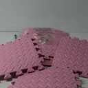 Shihanee Foam Floor Baby Tiles Foam Floor Mats Play Mats Bulk with Borders Interlocking for Kids Baby Playroom Nursery Gym (Light Pink,16ft)