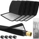 4Pack HVAC Copper Pipe Insulation Cover, 600D Oxford, 72x10.2 in , AC Pipe Insulation Outdoor Wrap,Flexible Copper Line Insulation Sleeve for Central Air Conditioning Mini Splits