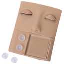 3-in-1 Lash Mannequin Head, Upgraded Eyelash Mannequin Head with Glue Rings Eyelash Extension Tray, Eye Lash Extension Starters Kit for Practicing