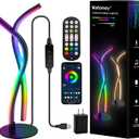 LED Table Lamp, Modern Bedside Table Light, RGBW Warm White Multicolor Changing Dimmable Nightstand Lamp with Smart App Control and Remote, 5V USB Desk Lamp for Bedroom Living Room & Offi