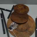 Plant Stand Indoor 4 Tier 5 Potted Multiple Flower Pot Holder for Patio Garden Balcony Living Room Corner (4 Tier Black+Rustic Brown)