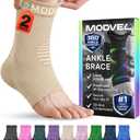 Modvel Foot & Ankle Brace Socks for Sprained Ankle Compression Sleeve - Foot Support for Women & Men - Tendonitis & Arthritis Ankle Brace Sports Running, Torn Ligaments & Women Stabilizing Ankle Wrap