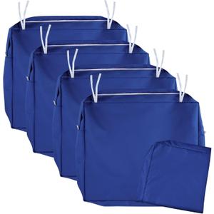 NettyPro Outdoor Cushion Covers 24 x 24 inch Waterproof Patio Furniture Chair Seat Cushion Covers with Zipper and Tie, Replacement Cover Only, Navy