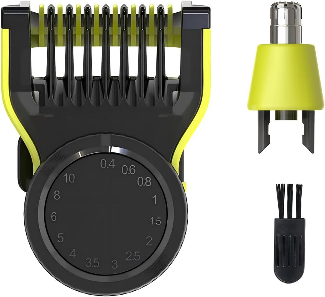 Adjustable Guide Comb for One Blade QP2520 QP2530 QP2620 QP2630 & Nose Trimmer Replacement Head Blade for One Blade, Accessories for One Blade
