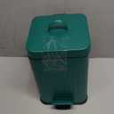 CEROELDA Small Trash Can with Lid-5L/1.3 Gal,Stainless Steel Outdoor Dog Poop Garbage Can-Farmhouse Retro Metal Waste Bin w/Step Pedal for Bathroom Bedroom Office-Soft Close-Green