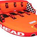 Airhead Mable Towable Tube for Boating, 1-4 Rider Inflatable Boat Tube for Water Tubing, Heavy Duty Full Nylon Cover, EVA Foam Pads, Dual Tow Point, Patented Speed Safety Valve