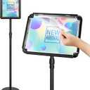 JEAWIWI 1Pcs 8.5 x 11 Inches Sign Holder Stand - Adjustable Rotatable Snap-Open Pedestal Frame for Indoor & Outdoor Displays