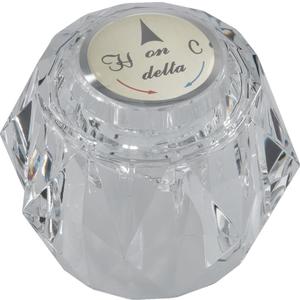 Delta Faucet RP2389 Single Clear Knob Handle Kit with Button and Set Screw, Chrome