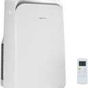Amazon Basics 4-In-1 Portable Air Conditioner, 13,500 BTU (ASHRAE), Cools Up to 550 Sqf, Portable AC with Cool/Heat/Dry (Dehumidifier)/Fan-Only Functions, Auto Mode, Sleep Mode, Timer, White