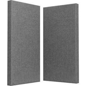 UMIACOUSTICS 2 PCS Acoustic Panel, 47.2" x 23.6" Fiberglass Sound Proof Wall Panels, Sound Absorbing Panels for Studios, Office, Home Theater. Charcoal Grey