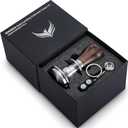 54mm Espresso Tamper For Breville Machines Calibrated Tamper Tool Espresso Walnut, Auto-Leveling and 30lb Spring Loaded Design Coffee Tamper With Stainless Steel Ripple Base