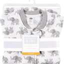 Hudson Baby Unisex Baby Premium Quilted Long Sleeve Sleeping Bag and Wearable Blanket (12-18 Months, Gray Elephant)
