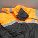 SKSAFETY High Visibility Reflective Jackets for Men, Waterproof Class 3 Safety Jacket with Pockets, Hi Vis Orange Coats with Black Bottom, Mens Work Construction Coats for Cold Weather,2XL, 1 Pack (XX-Large)