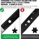 Grasscool 138971 Blades for Craftsman 42 inch Mower with 5-Star Mounting Pattern LT1000 LT2000 T110 YT3000 42'' Deck Cut Zero Turn Riding Repalce 532138971