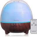 BlueHills Premium 1000 ML Large XL Essential Oil Diffuser with Remote Aroma Humidifier for Large Room Home Long Run Time Huge Coverage Area Lights High Mist Output Big Capacity Dark Wood Grain N6