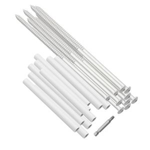 Gutter Screw 33047PK 7-Inch Screw & Ferrule, Gray 10-Pack