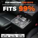 Center Console Between Seat Organizer for Minivans, SUV,Trucks, with Locking & Cup Holders,Phone Storage for Minivan &SUVs, Middle Van Floor Console Organizer Storage Box