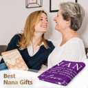 Nana Gifts, Birthday Gifts for Nana from Grandkids, to My Nana Nanny Grandma Soft Throw Blanket for Christmas 60" x 80", Purple