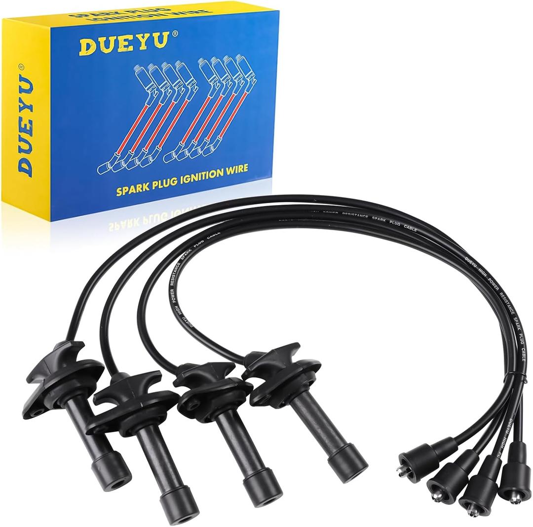 ST-4244 Ignition Spark Plug Wire Set Compatible with Subaru Forester 1998, Impreza 1998, Legacy 1996-1997, Silicone Spark Plug Cables, Replace 671-4244, 175-6118, 97024, Pack of 4