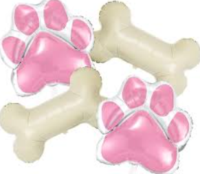 Dog Themed Balloon Decoration Set with Paw Print and Bone Balloons for Pet Puppy Baby Shower Birthday Party Supplies(Stylish Colors)