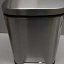 iTouchless SoftStep 1.32 Gallon Small Step Pedal Trash Can, Stainless Steel, 5 Liter Bathroom Garbage Bin, Removable Inner Bucket, Soft and Silent Open and Close