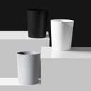 UUJOLY Plastic Small Trash Can Wastebasket, Garbage Container Basket for Bathrooms, Laundry Room, Kitchens, Offices, Kids Rooms, Dorms, (White, 1.8 Gallon/2 Pack)