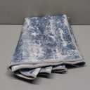 3x5 Area Rug Washable Entryway Rug Non Slip Abstract Tear and Stain Resistance No Pile Lightweight Throw Rugs Carpet for Kitchen, Entrance, Foyer, Bedside, Mudroom, Blue