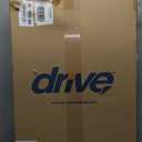 Drive Medical Two-Button Folding Walker w/ Wheels - Lightweight Rolling Mobility Support - Adjustable Height - Dual Push-Button Operation - 5 Inch Front Wheels - Durable Aluminum - Silver