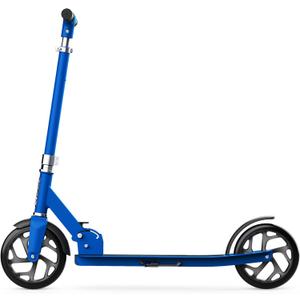 Jetson Jupiter Jumbo 2-Wheel Kick Scooter, Sturdy Wide Deck, Height Adjustable Handlebar, Rear Brake, Easy-Folding Mechanism, 8 inch wheels (Hex Blue)