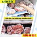 Blushtier 4 Pcs No Frost Anti Ice Freezer Mat Refrigerator Liners Washable Refrigerator Mats Blue Fridge Mats Fridge Accessories for Refrigerator Deep Freezer(18.1 x 9.8 Inch)