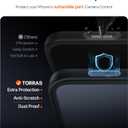 TORRAS for iPhone 17 Pro Case, Beyond Military-Grade Protection, Camera Control Button, DIY Buttons, Translucent Matte Slim Thin Shockproof Hard Back Anti-Scratch Phone case for iPhone 17 Pro, Black