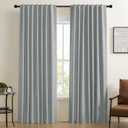 UHITECH Bedroom Blackout Curtains 84 Inch Length 2 Panels Set Grey Linen Curtain Thermal Insulated Noise Reducing for Living Room Modern Black Out Drapes for Dining Room