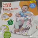 Bright Starts Learn-to-Sit 2-Position Baby Floor Seat with Toys, Pink, 4-12 Months