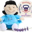 warmies x Charlie Brown - Microwavable & Weighted Stuffed Animals, Lucy - Heated Stuffed Animal Plushie for Warmth & Comfort - Soft Plush Toys for Adults & Children (Boys & Girls)