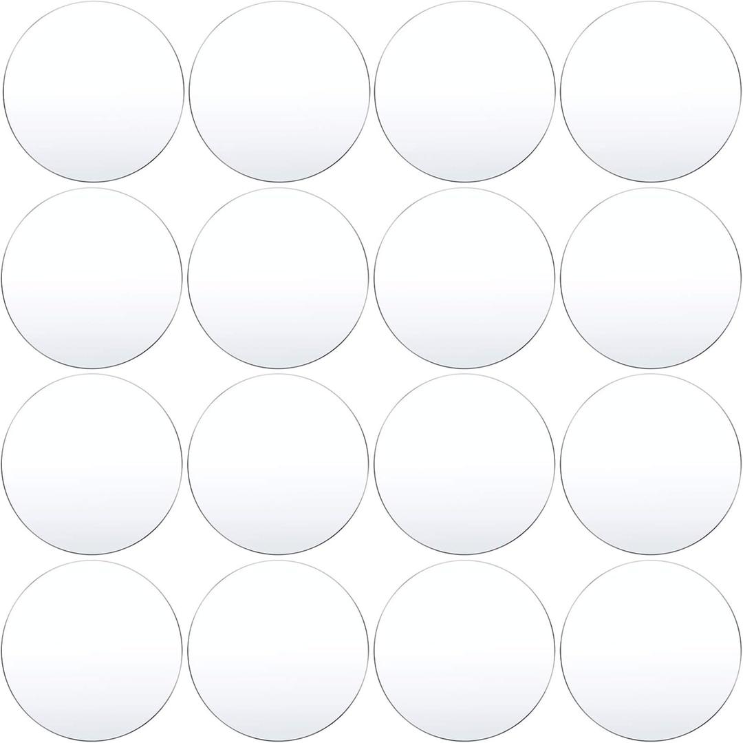 16 Pieces Clear Circle Acrylic 0.08 Inch Thick Round Acrylic Blanks Discs Panel for Picture Frame Painting DIY Crafts(4 Inch/ 10.16 cm,Clear)
