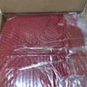 OurWarm Knitted Christmas Tree Skirt, 48 Inch Large Red Tree Skirt for Christmas Decorations Holiday Luxury Thick Tree Xmas Ornaments