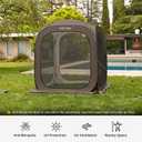 East Oak Screen House Tent Pop-Up, Portable Screen Room Canopy Instant Screen Tent 6 x 6 FT with Carry Bag for Patio, Backyard, Deck & Outdoor Activities, Beige, 66 Ft
