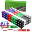 SUIN Dry Erase Markers, Chisel Tip Whiteboard Markers, Low Odor White Board Markers, Chisel Tip Marker, Whiteboard Marker, Assorted 5 Colors, 36 Count