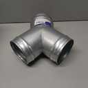Vent Systems 5" Inch Metal Duct Connector  3-Way Y Fitting for Hose Splitter and Extractor Fan  Durable Galvanized Steel HVAC Adapter with Smooth Surface for Dryer, Exhaust, Ventilation Systems