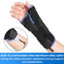 Velpeau Carpal Tunnel Wrist Brace with Thumb Support for Right and Left Hands, Thumb Spica Splint for De Quervain's Tenosynovitis, Sprain, Injuries, Tendonitis, Arthritis, Wrist Pain (Left Hand, L)