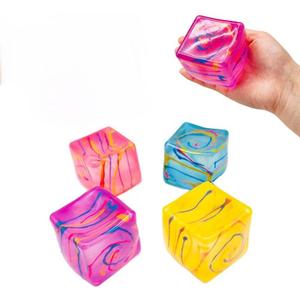 1 Pack Fidget Toys Squishy Stress Cube, Stress Balls for Kids Adults Squishies Stress Relief, Ice Sugar Sensory Toys for Kids with Autism, Fidgets for Classroom Prize Toys (Purple,1 Pack)