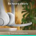 Logitech Zone 300 Wireless Bluetooth Headset with Noise-Canceling Microphone, Compatible with Windows, Mac, Chrome, Linux, iOS, iPadOS, Android  Off-White