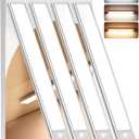 Under Cabinet Lighting Wireless, 4-Pack Motion Sensor Light Indoor with 3 Color Temps, Dimmable Closet Lights Battery Operated, LED Magnetic Light, Rechargeable Under Counter Lights for Kitchen Home