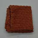 Fall Orange Throw Pillow Covers Corduroy Decorative Soft Striped Square Cushion Covers Spring Pillowcases for Couch Sofa Bedroom Chair Car 16x16 Inch Set of 2