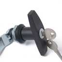 T-Handle Door Lock Latch for Truck Cap, Camper Trailer, Cabinet, Garage, Car RV Toolbox (Black, 1 Pack)