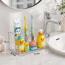 Sotfamily Clear Kids Toothbrush Holders for Bathrooms, 2-Pack(No-Drill)
